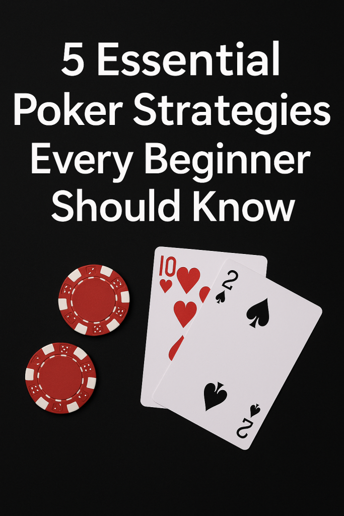 5 Essential Poker Strategies Every Beginner Should Know