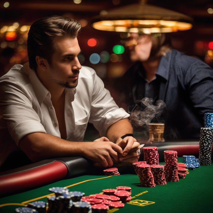 Brad Owen competing in the $50K WSOP PPC poker tournament.