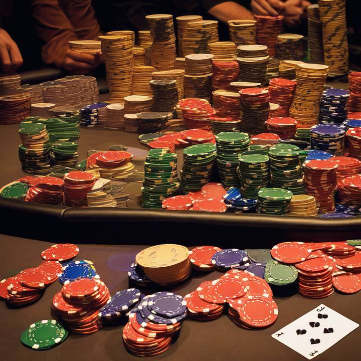 Kenny Hallaert holds chips at 2025 WSOP Main Event table.