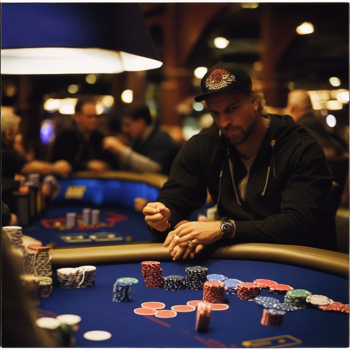 Patrick Leonard playing poker at the 2025 WSOP tournament table.