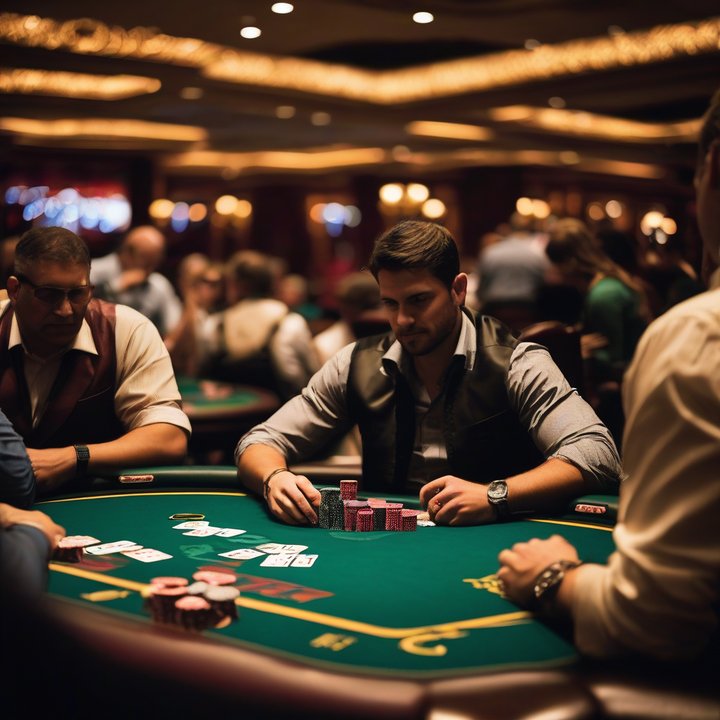 Phil Galfond sitting at a poker table with microphones and cameras nearby