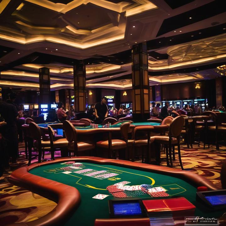 Poker player competing at the Malaysia Main Event tournament table.