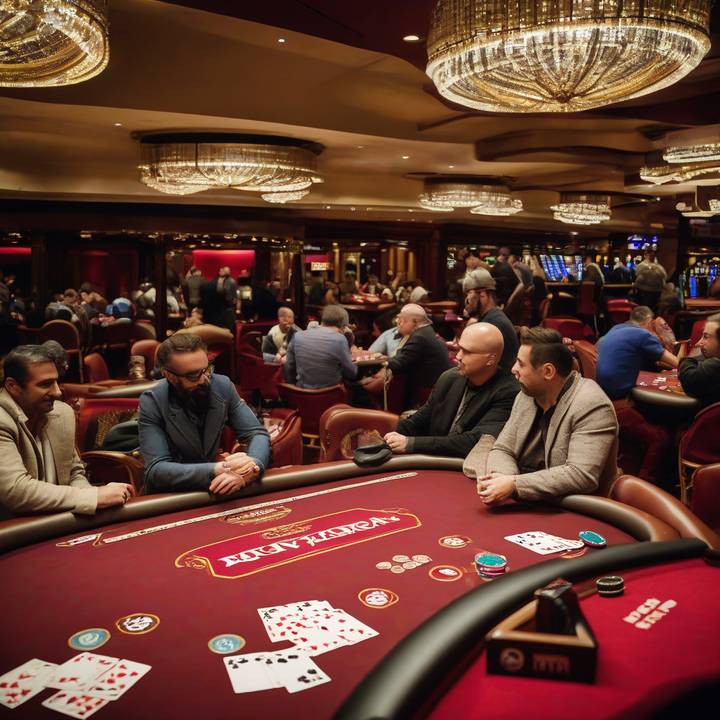 Poker players competing at EPT Barcelona tournament tables.